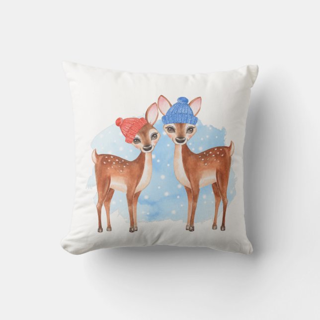Almofada Fawns. Inverno (Frente)