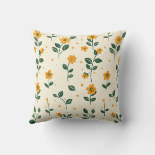 Almofada Fazenda da Moda Estilosa Menina Floral Verde Amare