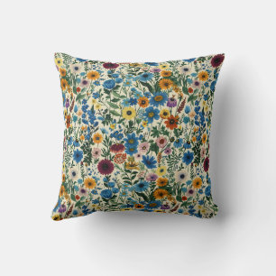 Almofada Fazenda da Moda Estilosa Menina Floral Verde Verme