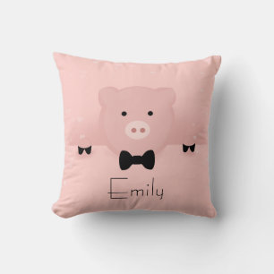 Almofada Fazenda de Porco Rosa Whimsical
