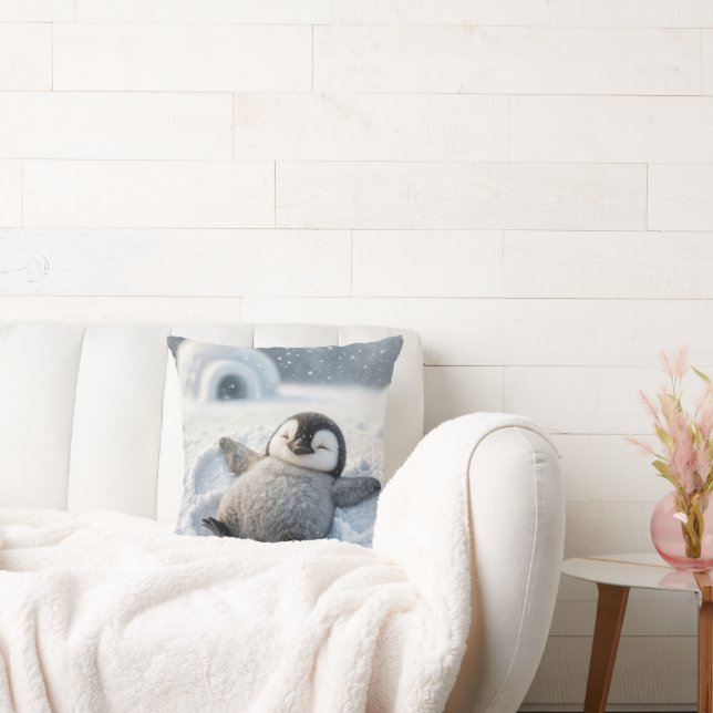 Almofada Fazer pinguim bonito a Pintinho de neve (Sofá)