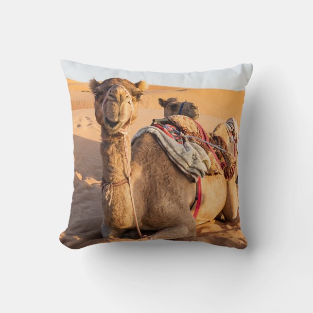 Almofada Fechamento de Camel no deserto de Oman (Frente)