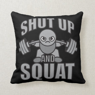 Almofada Feche acima e ocupa - Weightlifter bonito de