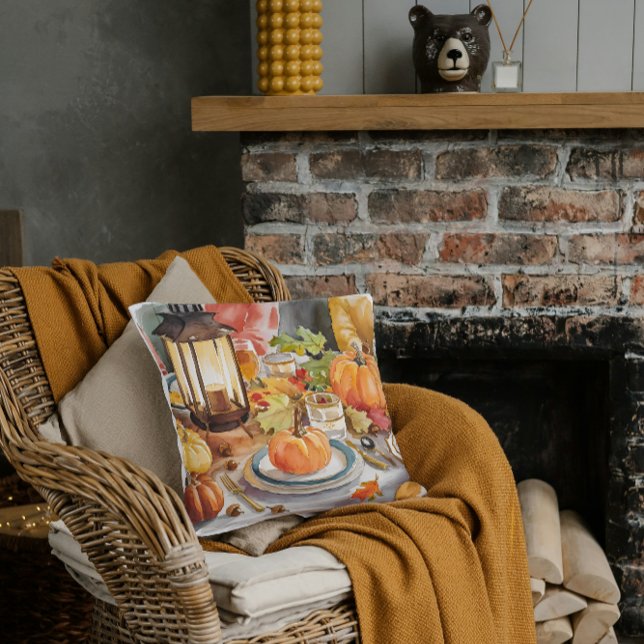 Almofada Feira de Gratidão Quente Lanterna de Ação de Graça (Criador carregado)