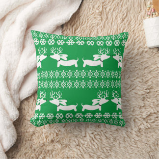 Almofada Feira de Travesseiros de Natal Green Doxie Isle Re