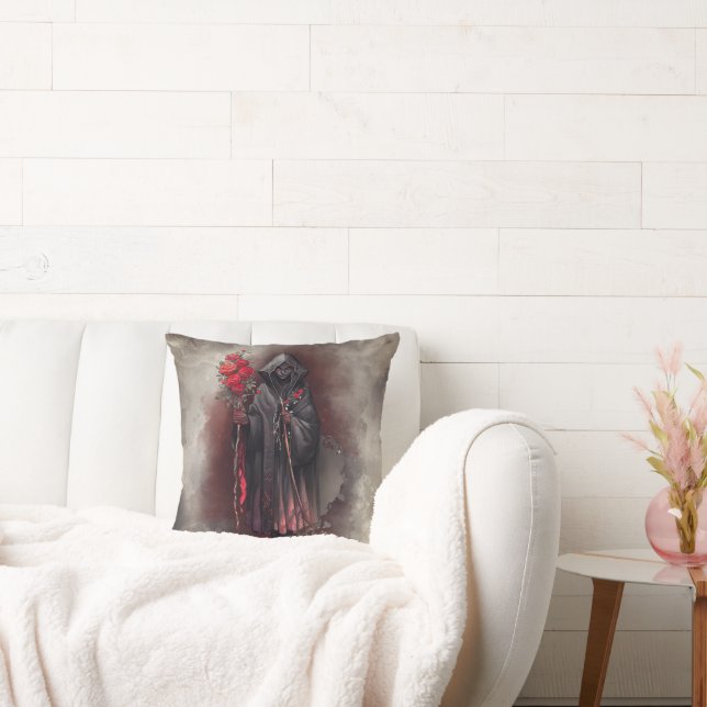 Almofada Feitiçaria | Bruxa Escura Sombreada Brilhando Olho (Sofá)