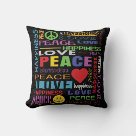 Almofada Felicidade do amor da paz