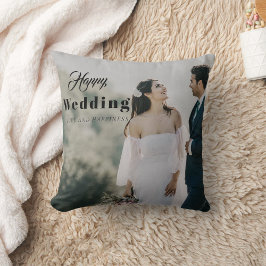 Almofada "Felicidade do Dia do Casamento" Personalizado Nov