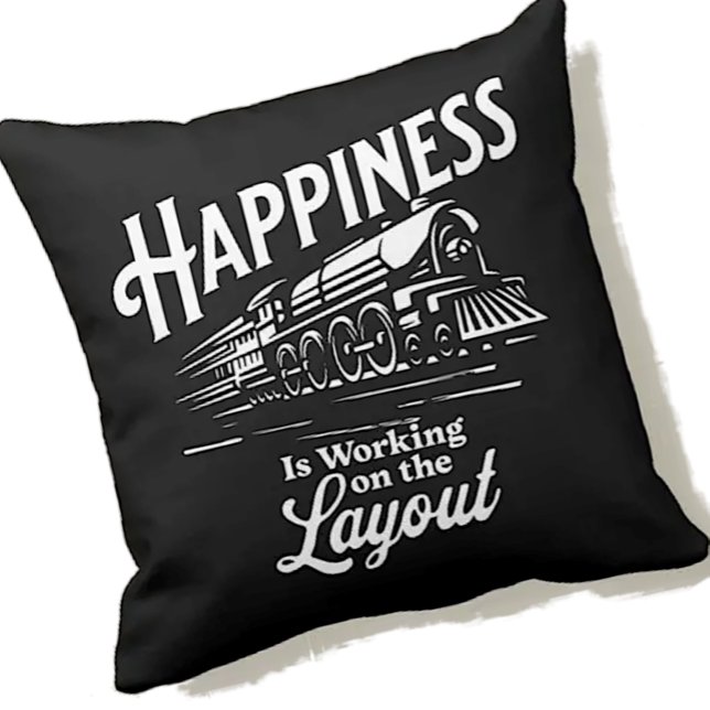 Almofada Felicidade está funcionando no layout, trem a vapo (Criador carregado)