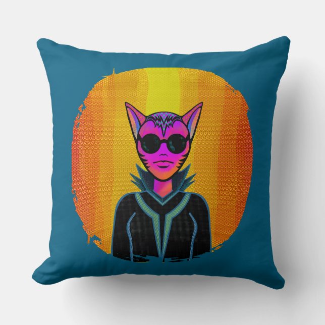 Almofada Feline Character in triplicate (Frente)