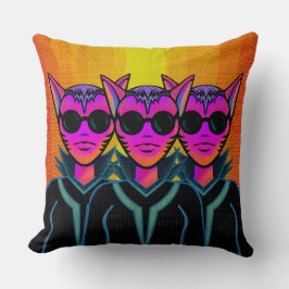 Almofada Feline Character in triplicate