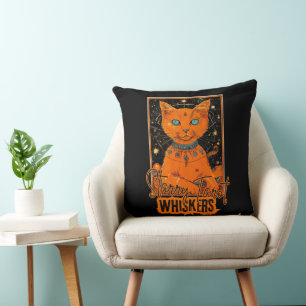 Almofada Feline Tarot Fortune Design de Gato Cósmico