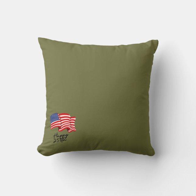 Almofada Feliz 250º Refined Olive Muted Yellow 4 de Julho (Frente)