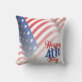 Almofada Feliz 4 de julho Bandeira Americana Patriótica