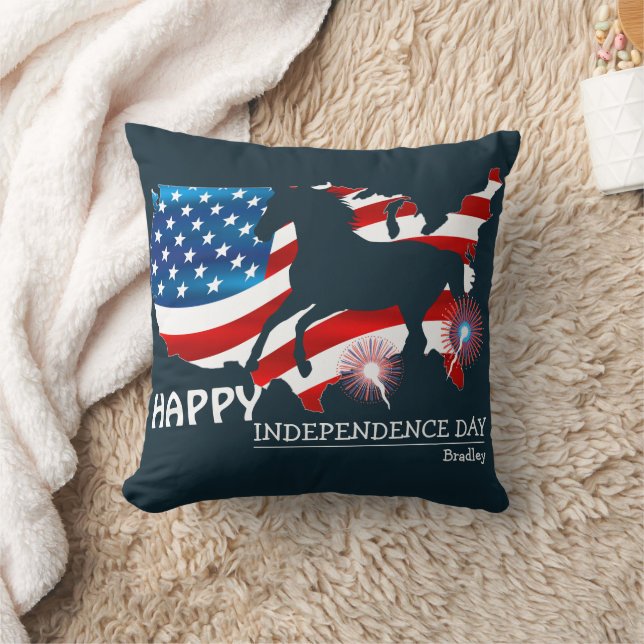 Almofada Feliz 4 de julho Festa do Dia da Independência (Cobertor)