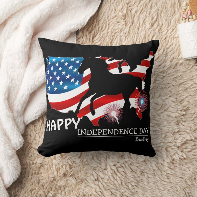 Almofada Feliz 4 de julho Festa do Dia da Independência (Cobertor)