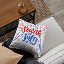 Feliz 4 De Julho Vermelho Branco Azul Fofa Anivers