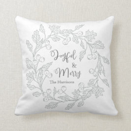 Almofada Feliz alegre de inverno Berries no Natal