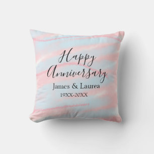 Almofada Feliz aniversário de casamento nome data ano paste