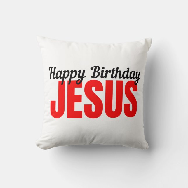 Almofada Feliz Aniversário Jesus (Frente)