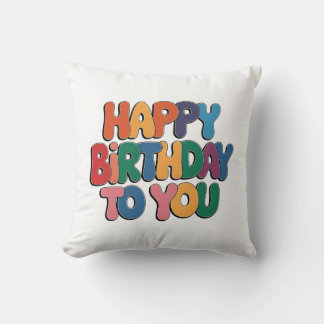 Almofada Feliz Aniversário Retrô