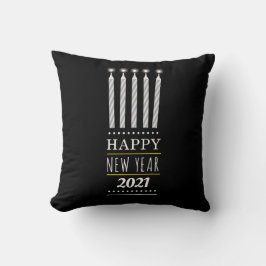 Almofada Feliz Ano Novo 2021 Velas de Estrelas