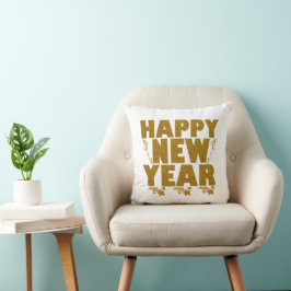 Almofada Feliz Ano Novo 2026 Festa de Ano Novo em Família C