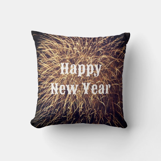 Almofada Feliz ano novo Fireworks Trendy Gift 2023 (Frente)