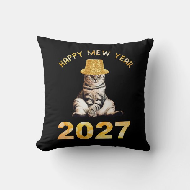 Almofada Feliz Ano Novo Mew 2027 (Frente)