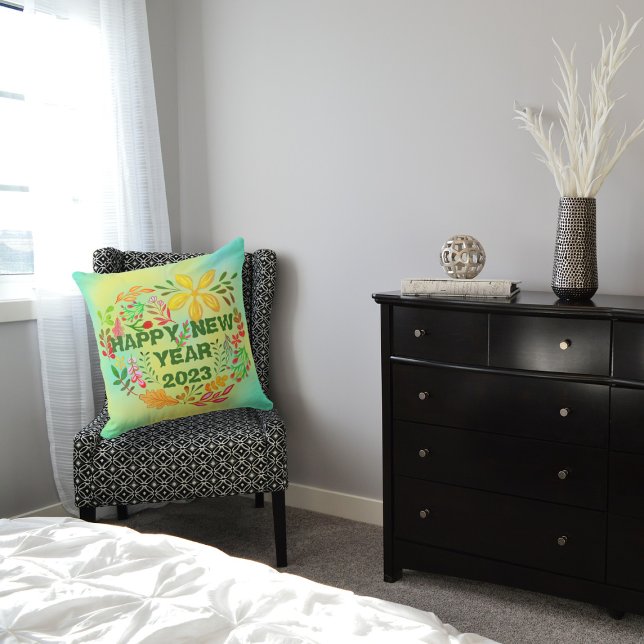 ALMOFADA FELIZ ANO NOVO PERSONALIZADO 2023 (Criador carregado)