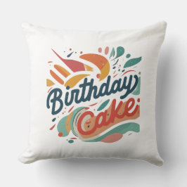 Almofada Feliz Bolo de Aniversário 20x20