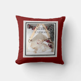 Almofada Feliz bonita Natal Gatinhos adormecidos Natal
