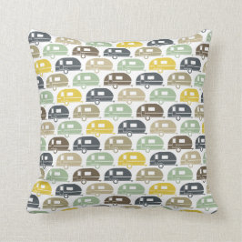 Almofada Feliz Camper| Moderno Decor de Camper Retro Blues