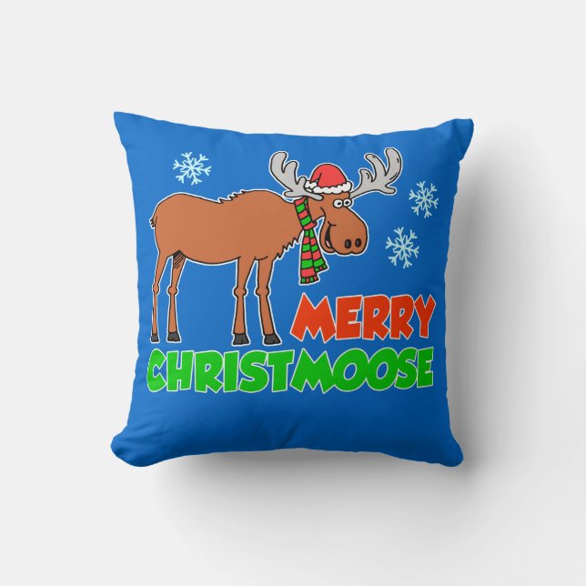 Almofada Feliz Christmoose Pun Natal (Frente)