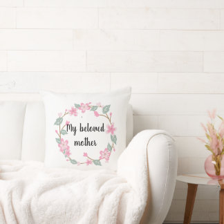Almofada Feliz Dia das Mães – Design de Saudação com Coroa