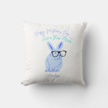 Feliz dia de as mães e coelho bonito