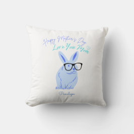 Almofada Feliz dia de as mães e coelho bonito