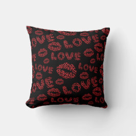 Almofada Feliz Dia dos Namorados Amor Elegante Vermelho e P
