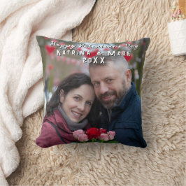 Almofada Feliz Dia dos Namorados Foto & Nomes Personalizado