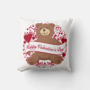 Almofada Feliz dia dos namorados! Urso de ursinho