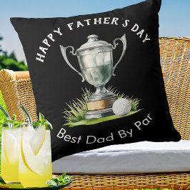 Almofada Feliz Dia dos Pais Melhor Pai Troféu Par de Golfe
