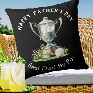 Almofada Feliz Dia dos Pais Melhor Pai Troféu Par de Golfe