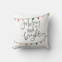 Feliz e Luzes de Natal Brilhantes | Branca