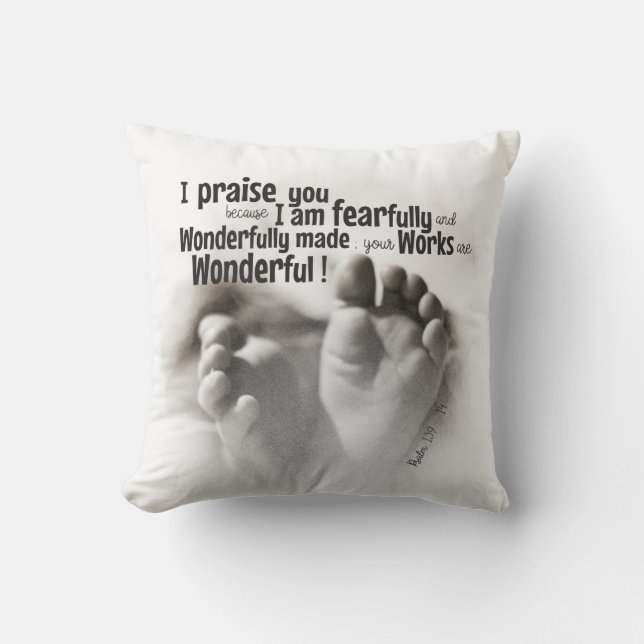 Almofada Feliz e maravilhosamente feito (Frente)