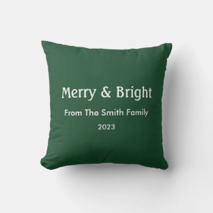Almofada Feliz e Natal Brilhante Nome Personalizado do Caça