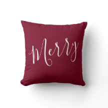 Feliz e Travesseiro decorativo de Natal Bright Bur