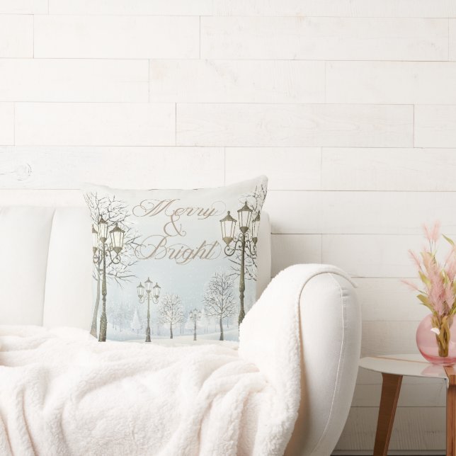 Almofada Feliz e Travesseiro decorativo de Natal brilhante (Sofá)
