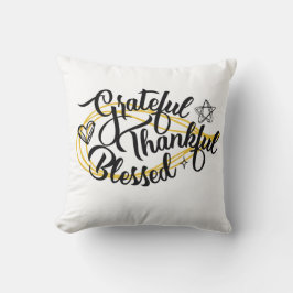 Almofada Feliz Grateful Abençoe presentes de Ação de Graças