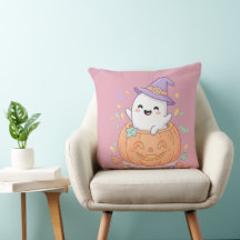 Feliz Halloween, adorável travesseiro de abóbora f