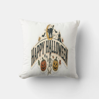 Almofada Feliz Halloween Assustador & Divertido Abóbora Mág